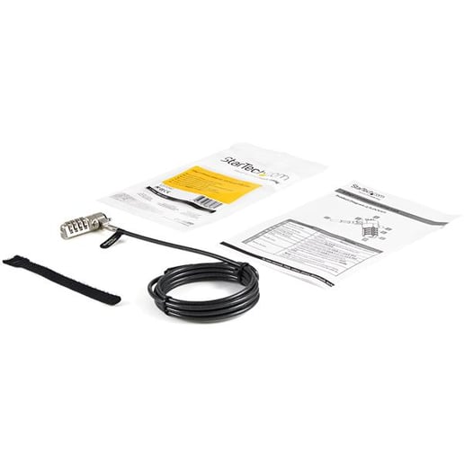 StarTech.com Laptop Cable Lock with Swivel Hinge, 4-Digit Combination Lock