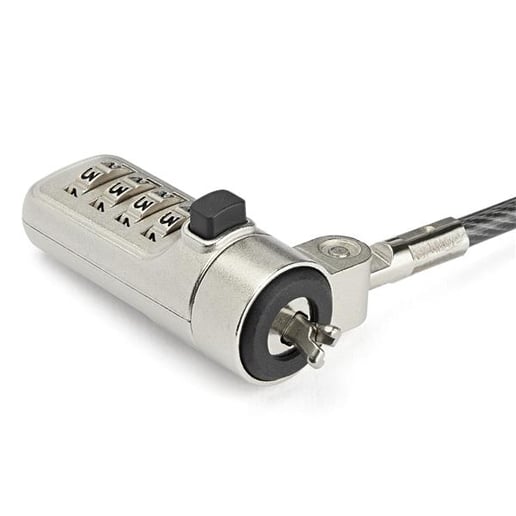 StarTech.com Laptop Cable Lock with 4-Digit Combination Lock for Wedge-Type Slots