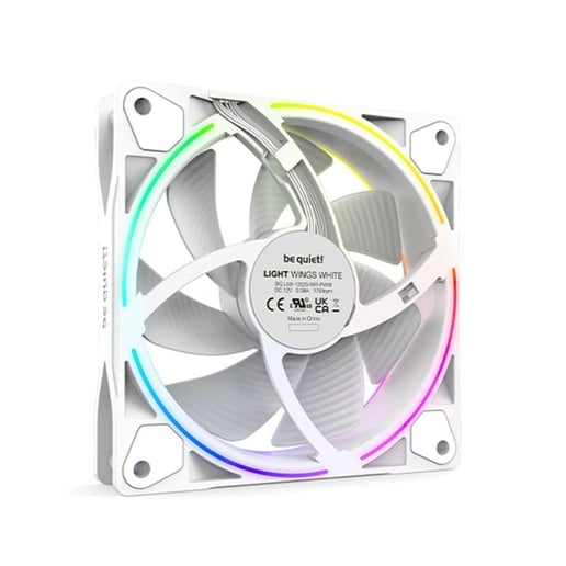 Be Quiet! Light Wings 120mm PWM ARGB Case Fans - White Triple Pack