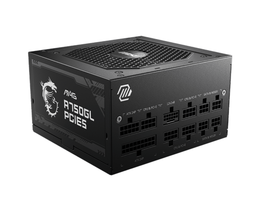 750W MSI MAG A750GL PCIE5 Modular 80 Plus Gold PSU