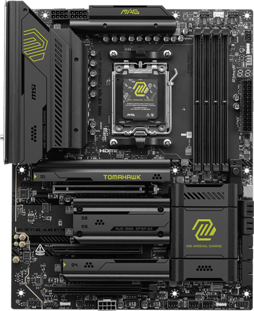 MSI MAG X870E TOMAHAWK WIFI ATX Motherboard for AMD Socket AM5 CPUs