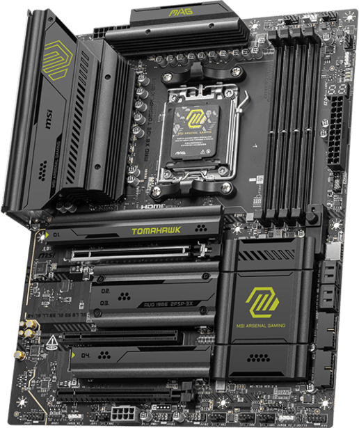 MSI MAG X870E TOMAHAWK WIFI ATX Motherboard for AMD Socket AM5 CPUs