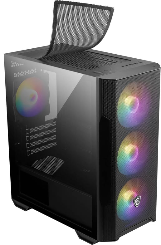 MSI MAG FORGE M100R Mid Tower Gaming Case - Black 