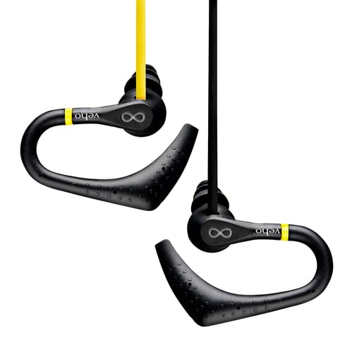 Veho ZS-2 Water Resistant Sports Earphones - Yellow/Black