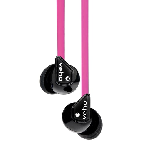 Veho Z-1 360 Noise Isolating Stereo Earphones - Pink