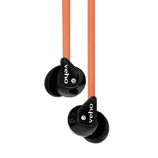 Veho Z-1 Stereo Noise Isolating Earphones (Black/Orange)