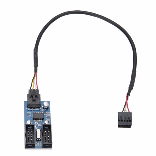 Mayitr Internal USB 2.0 Motherboard Header Splitter Cable Hub
