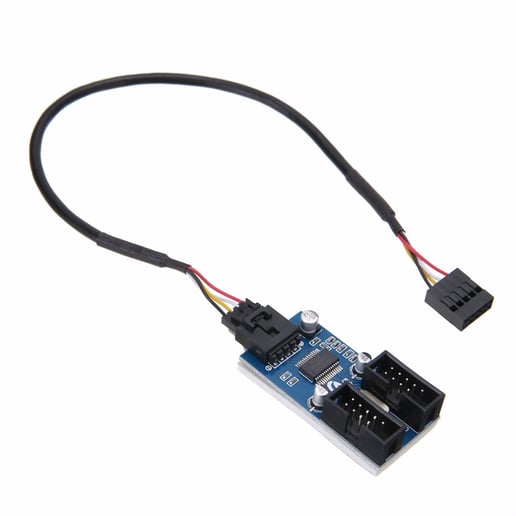 Mayitr Internal USB 2.0 Motherboard Header Splitter Cable Hub