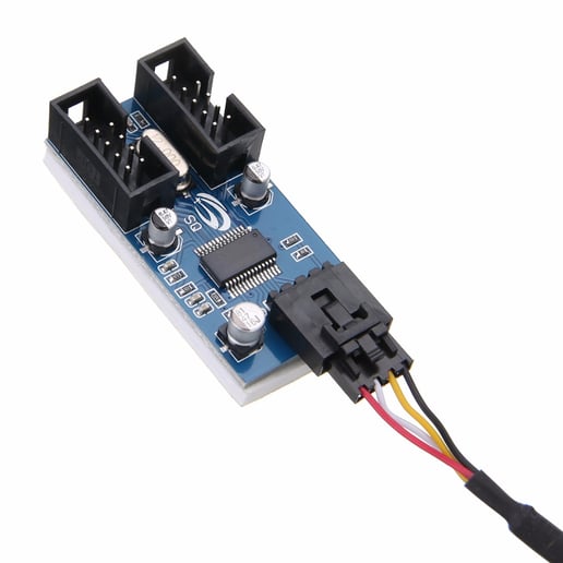 Mayitr Internal USB 2.0 Motherboard Header Splitter Cable Hub