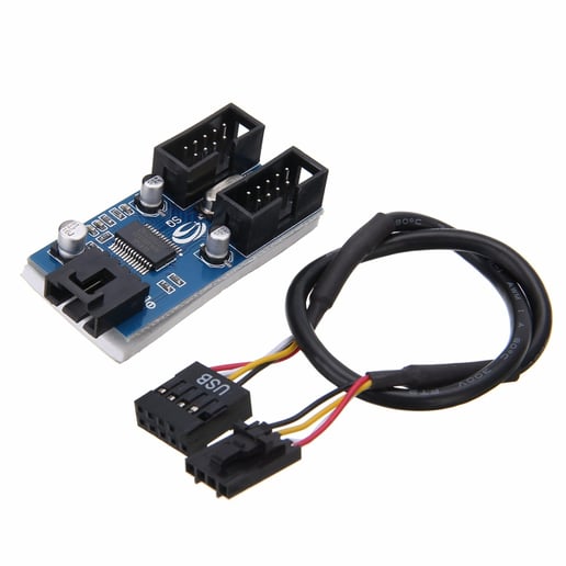 Mayitr Internal USB 2.0 Motherboard Header Splitter Cable Hub