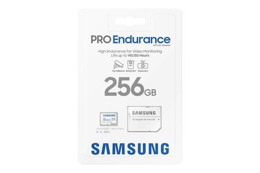 256GB Samsung PRO Endurance UHS-1 (U3) microSD Card 