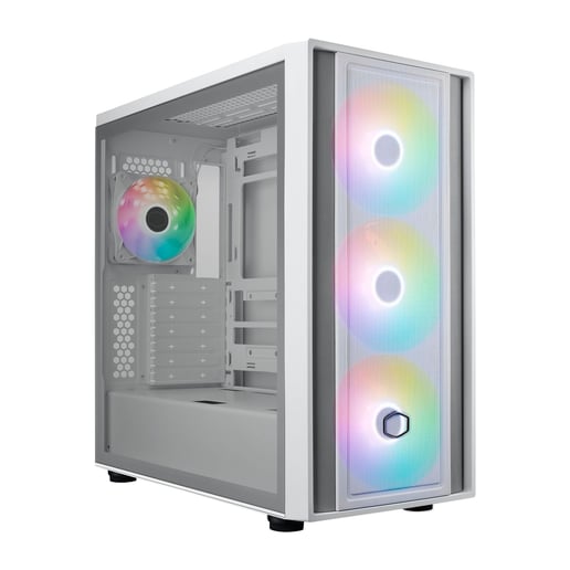 Cooler Master MasterBox 600 Mid Tower Gaming Case - White 