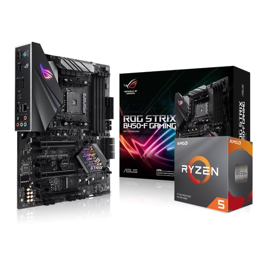 Bundle: ASUS ROG Strix B450-F GAMING AMD Socket AM4 ATX Motherboard and AMD Ryzen 5 3600 CPU