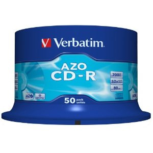 Verbatim CD-R 700MB 80 Minute 52x Crystal Super AZO