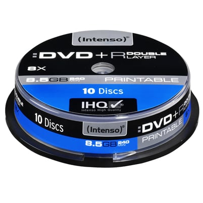 Intenso DVD+R 8x DL Printable  10pk Spindle