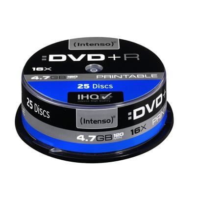 Intenso DVD+R 16x Printable 25pk Spindle