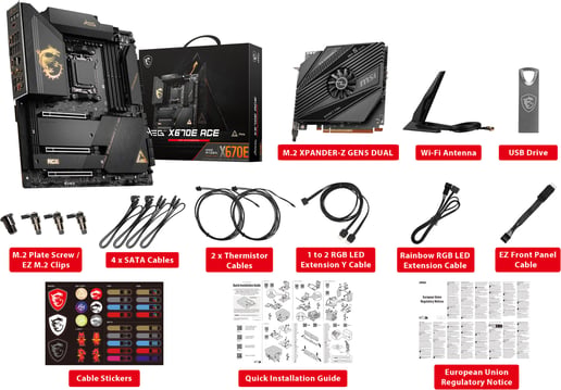 MSI MEG X670E ACE EATX Motherboard for AMD Socket AM5 CPUs