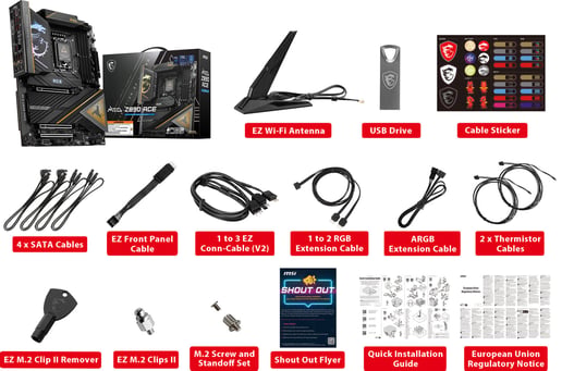 MSI MEG Z890 ACE ATX Motherboard for Intel LGA1851 CPUs