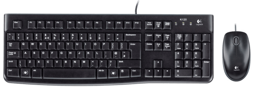 Logitech MK120 Desktop Wired USB Keyboard and Optical Mouse (Black)