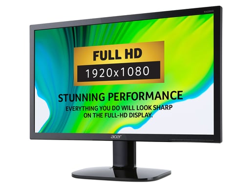 Acer KA220HQ 21.5 inch Monitor - Full HD 1080p, 5ms, HDMI, DVI