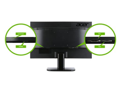 Acer KA220HQ 21.5 inch Monitor - Full HD 1080p, 5ms, HDMI, DVI