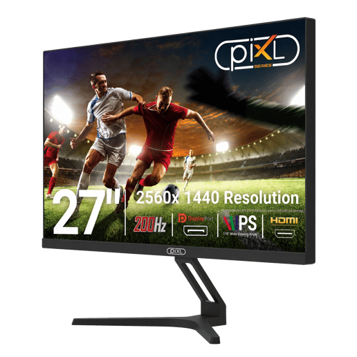 piXL GS27QIDPHA 27" Gaming Monitor - IPS, 200Hz, 1ms, HDMI, DP
