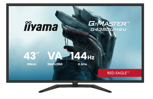 iiyama   43" 4K Monitor - VA, 144Hz, 0.3ms, Speakers, HDMI, DP