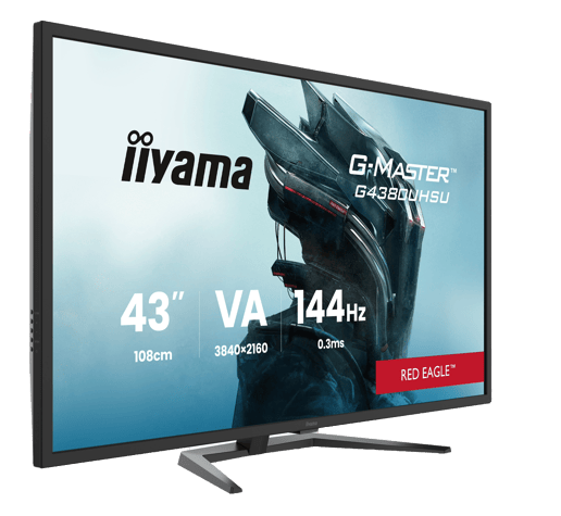 iiyama   43" 4K Monitor - VA, 144Hz, 0.3ms, Speakers, HDMI, DP