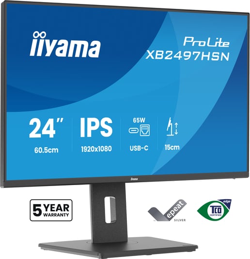 iiyama   23.8" Full HD Monitor - IPS, 100Hz, 1ms, Speakers, HDMI, DP