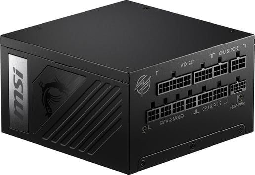 1000W MSI MPG A1000G PCIe5 Modular 80 Plus Gold PSU