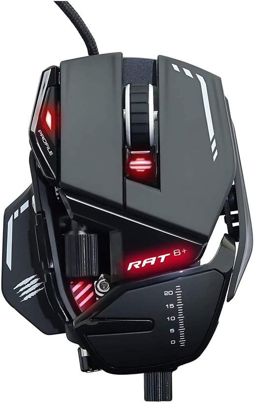 Mad Catz R.A.T. 8+ Fully Adjustable Gaming Mouse in Black