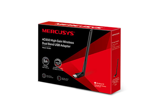 Mercusys MU6H AC650 433Mbps USB 2.0 WiFi Adapter 