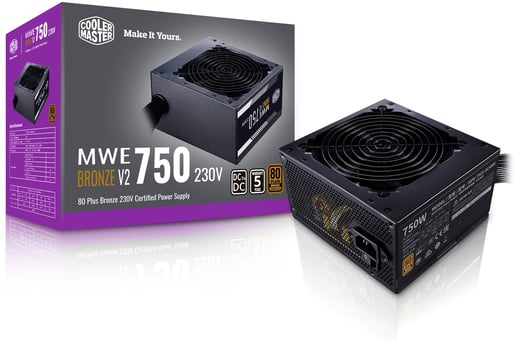 750W Cooler Master MWE Bronze v2 230V 80 Plus Bronze PSU