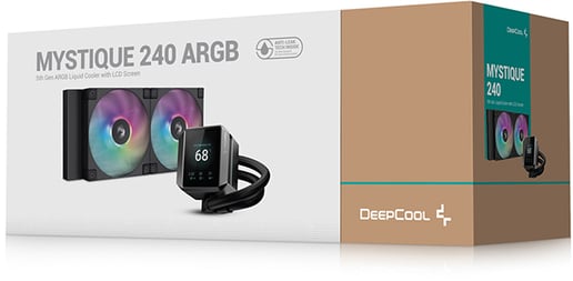 DeepCool Mystique 240 ARGB 240mm AiO Liquid CPU Cooler in Black