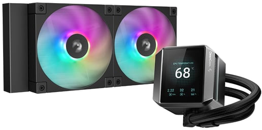 DeepCool Mystique 240 ARGB 240mm AiO Liquid CPU Cooler in Black