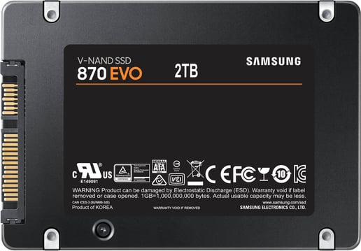 2TB Samsung 870 EVO 2.5" SATA III Solid State Drive