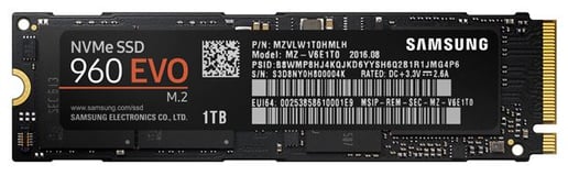 Samsung 960 EVO M.2-2280 1TB PCI Express 3.0 x4 NVMe Solid State Drive