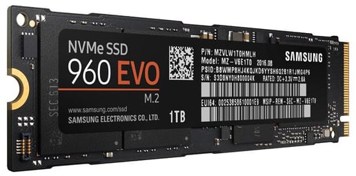 Samsung 960 EVO M.2-2280 1TB PCI Express 3.0 x4 NVMe Solid State Drive