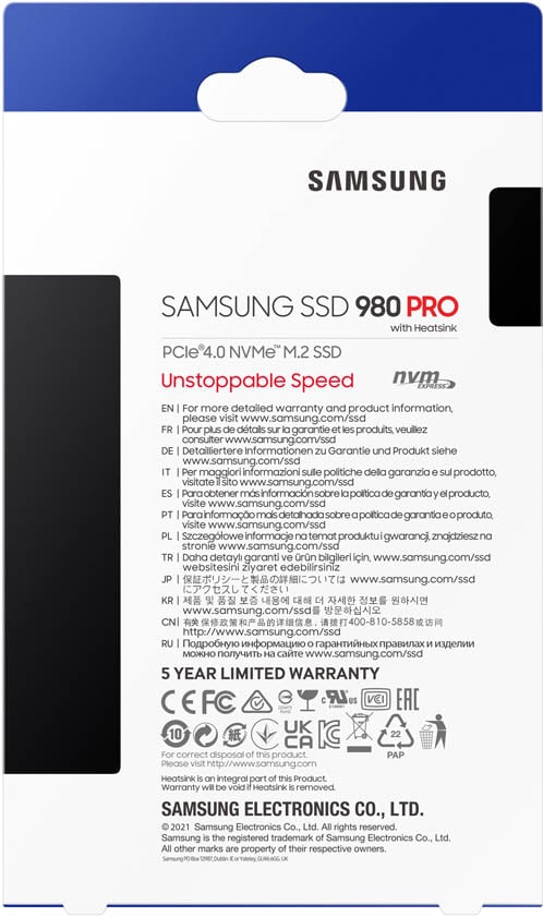 2TB Samsung 980 PRO with Heatsink M.2 2280