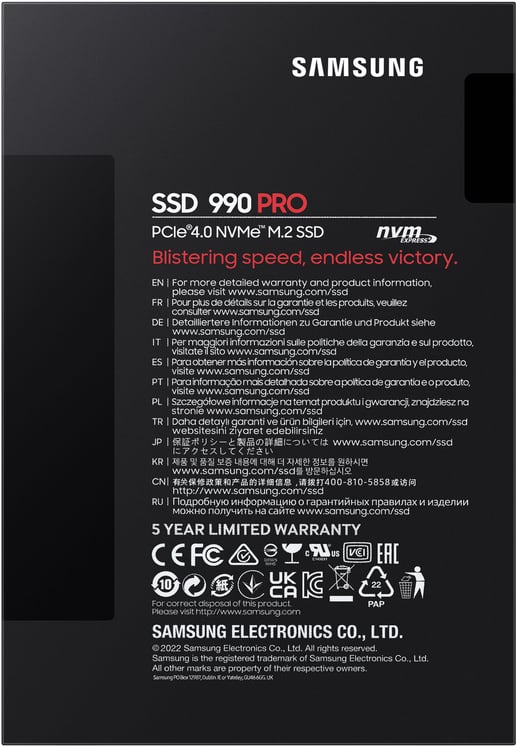 2TB Samsung 990 PRO M.2 2280 PCI Express 4.0 x4 NVMe Solid State Drive