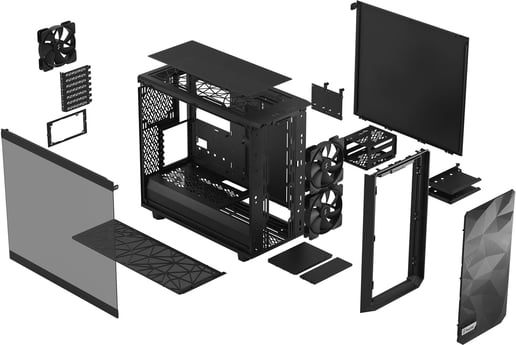 Fractal Meshify 2 Lite Mid Tower Gaming Case - Black 