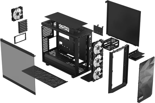 Fractal Meshify 2 Lite RGB Mid Tower Gaming Case - Black 
