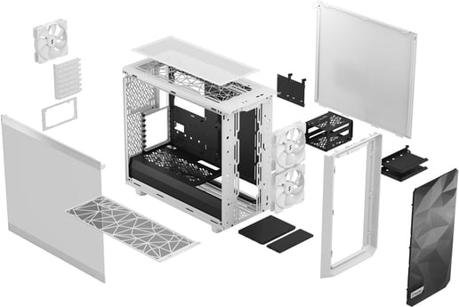 Fractal Meshify 2 Lite Mid Tower Case - White 