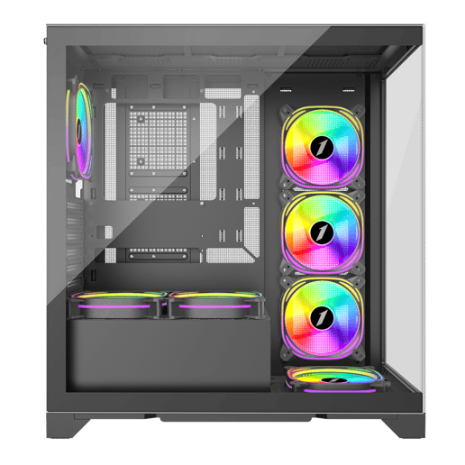 1st Player MIKU Mi8 Mid Tower Gaming Case - Black 
