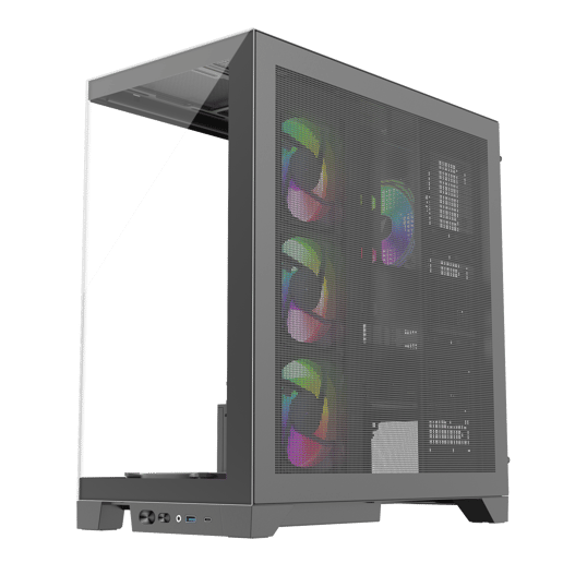 1st Player MIKU Mi8 Mid Tower Gaming Case - Black 