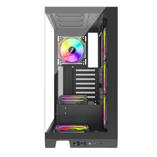 1st Player MIKU Mi8 Mid Tower Gaming Case - Black 