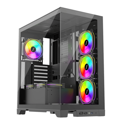 1st Player MIKU Mi8 Mid Tower Gaming Case - Black 