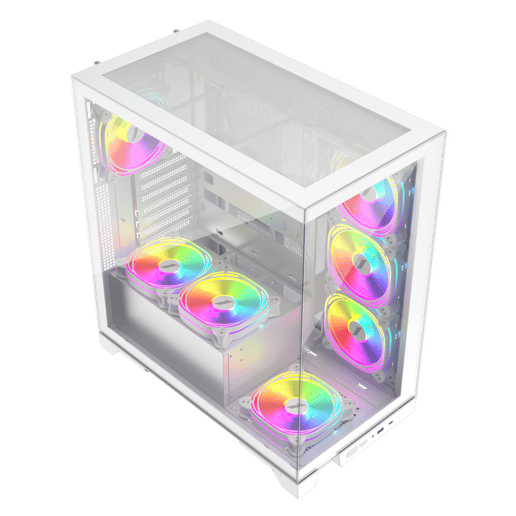 1st Player MIKU Mi8 Mid Tower Gaming Case - White 