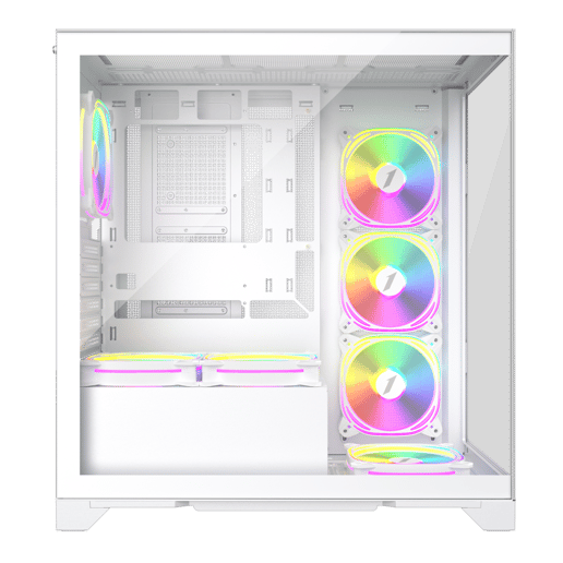 1st Player MIKU Mi8 Mid Tower Gaming Case - White 