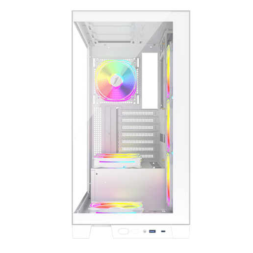 1st Player MIKU Mi8 Mid Tower Gaming Case - White 